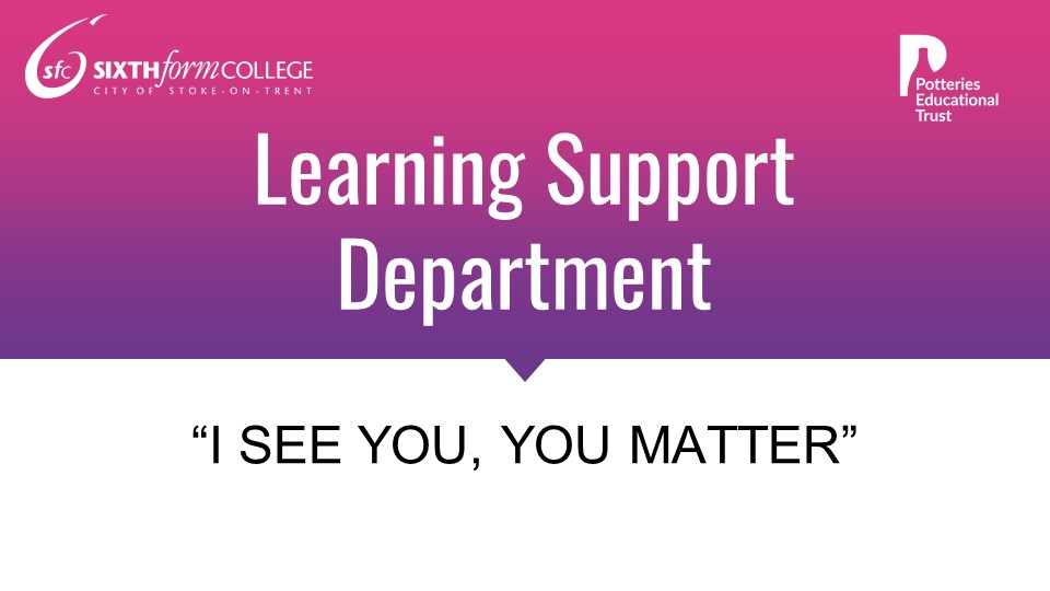Learning Support – presentation